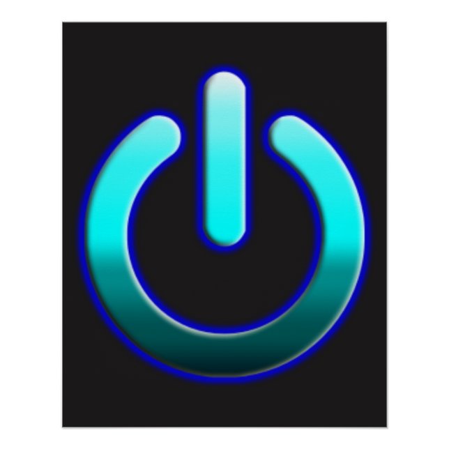 Poster brillant Zer0 Power Zazzle (Devant)