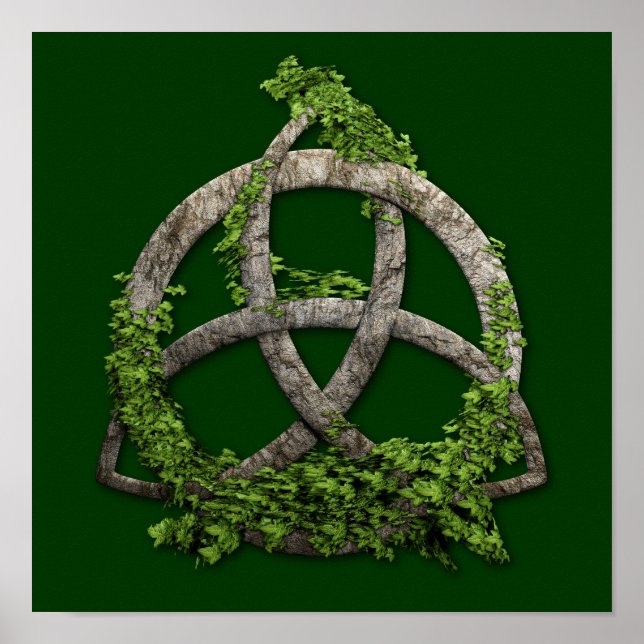 Poster Brin de trinité celtique en pierre (Devant)