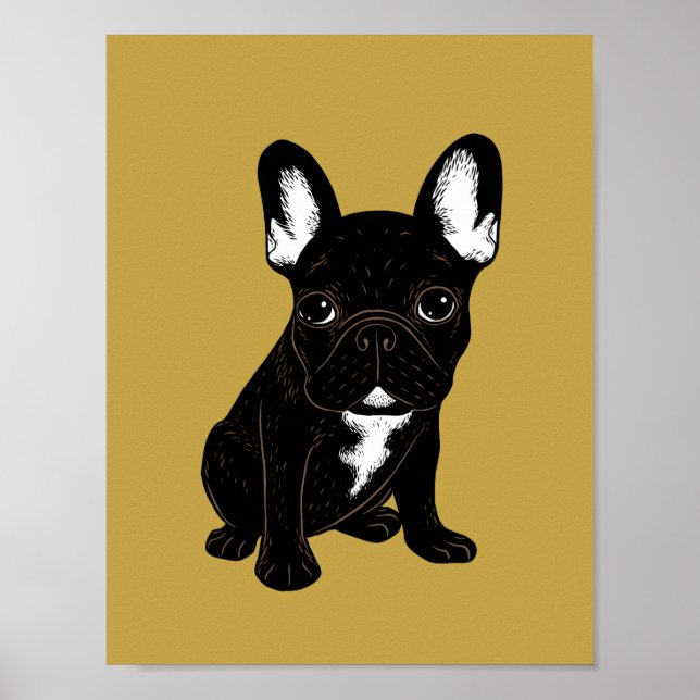 Poster Brindle French Bulldog (Devant)