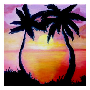 Poster Brise de l'île tropicale