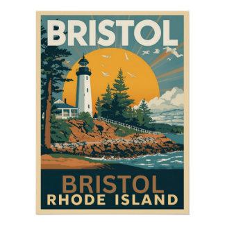 Poster Bristol, Rhode Island, États-Unis