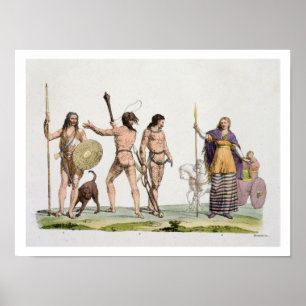 Poster Britanniques, Calédoniens, et Reine Boadicea, plat