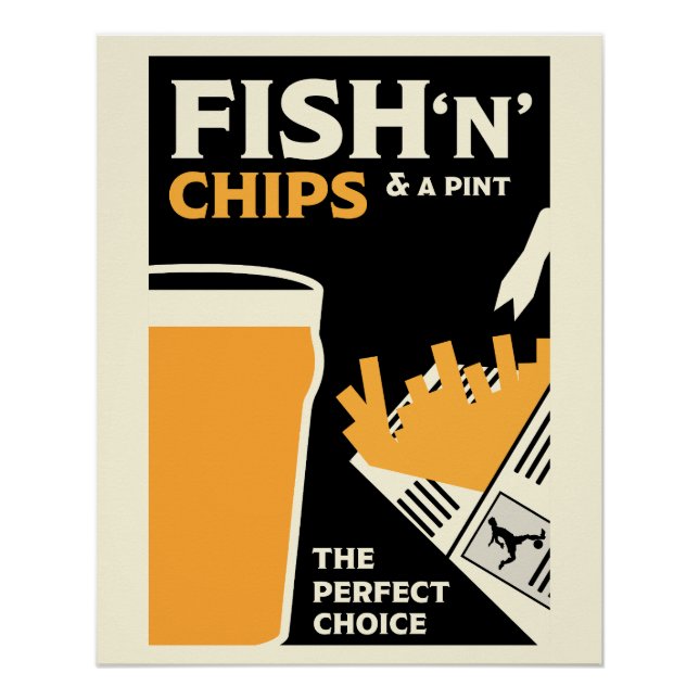 Poster British Classic Fish and Chips (Devant)