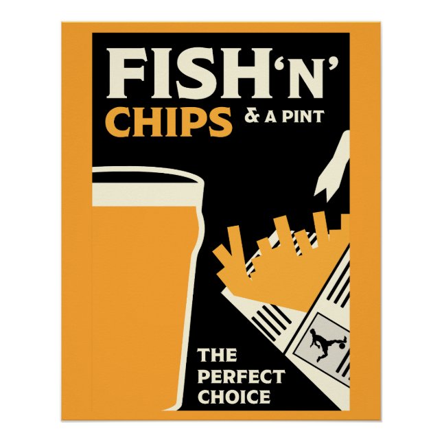 Poster British Classic Fish and Chips (Devant)