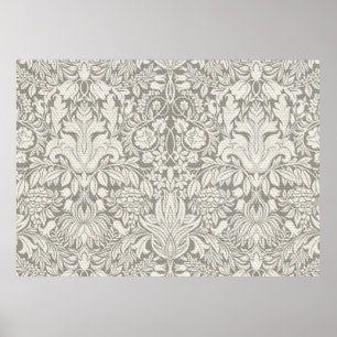 Poster brocade en dentelle blanche élégante
