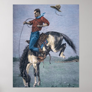 Poster Bronco-Type (gravure colorée)