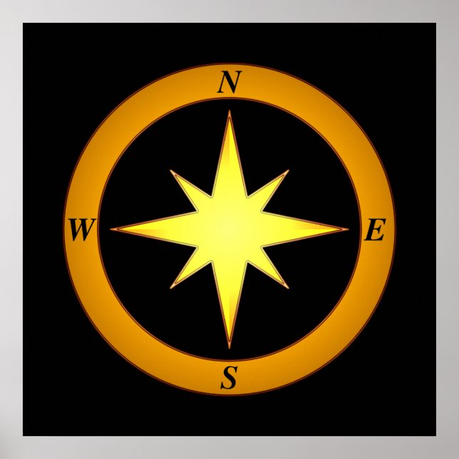 Poster Bronze North Arrow (Devant)