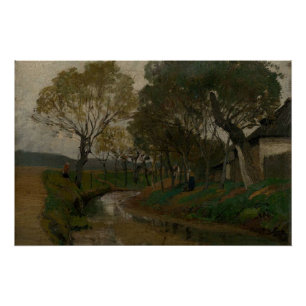 Poster Brook Derrière Eaux Tranquilles Charme Rustique