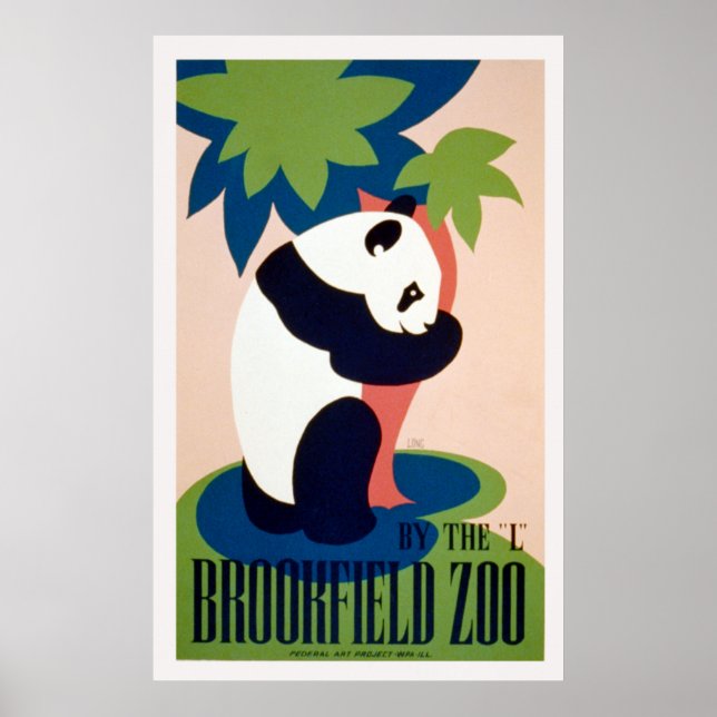 Poster Brookfield Zoo-By the "L" / Long. (Devant)