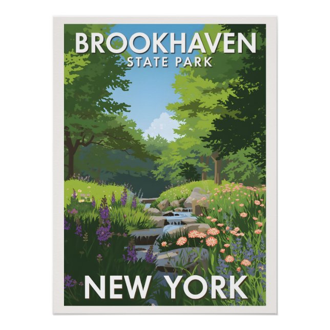 Poster Brookhaven State Park - New York (Devant)