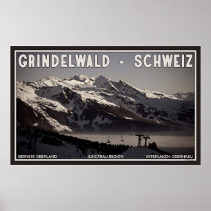 Poster Brouillard sur Grindelwald