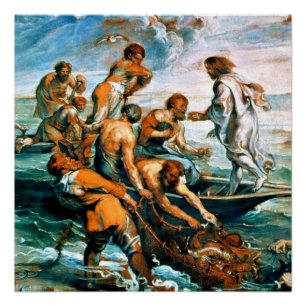 Poster Brouillon Miraculeux de poissons