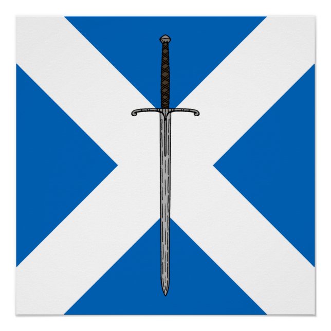 Poster Bruce Sword sur Saltire (Devant)