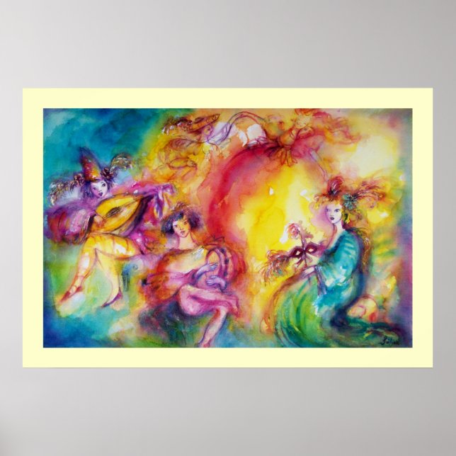 Poster BRÛLER LE CARNAVAL / Danse mascarade vénitienne (Devant)