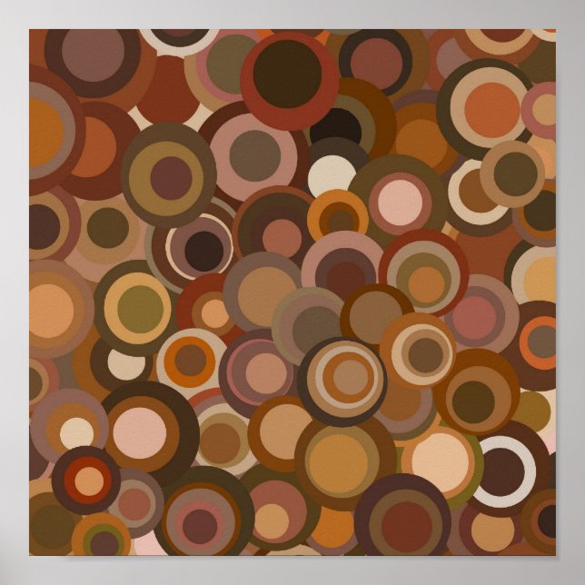 Poster brun funky-rétro (Devant)