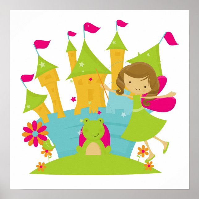 Poster Brunette Fairy Princesse (Devant)