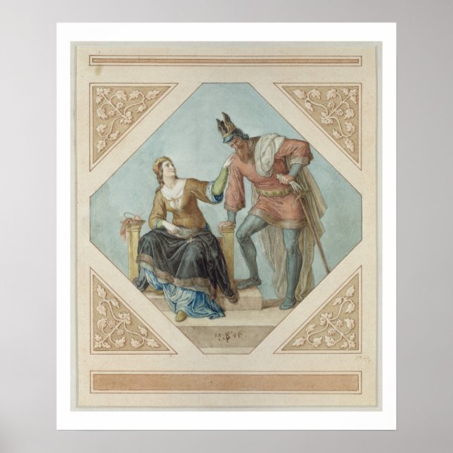 Poster Brunhilde and Hagen, illustration pour 'The Niebel (Devant)