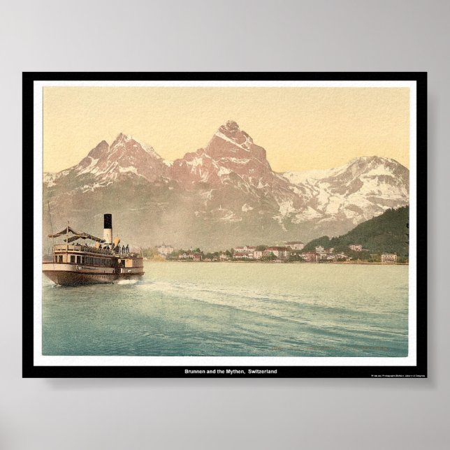 Poster Brunnen et le Mythen, Suisse (Devant)