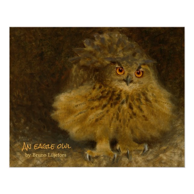 Poster Bruno Liljefors Aigle-owl 1905 CC1176 Faune (Devant)