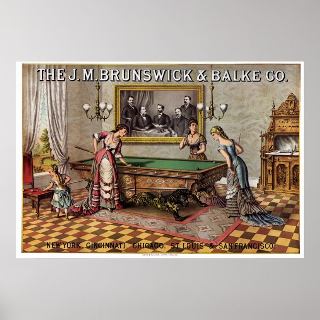 Poster Brunswick & Balke Billiards (Devant)
