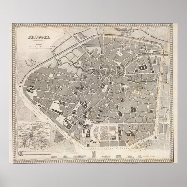 Poster Bruxelles et Belgique (Devant)