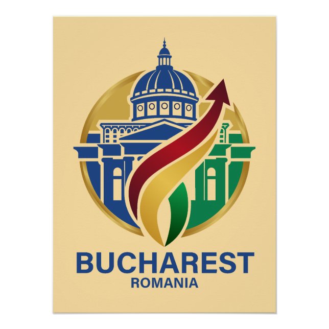 Poster Bucharest Romania Eastern European (Devant)