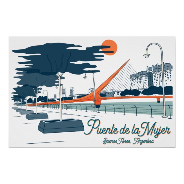 Poster Buenos Aires, Argentina Architecture travel city (Devant)