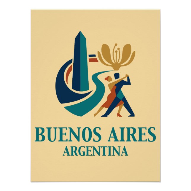Poster Buenos Aires Argentine (Devant)