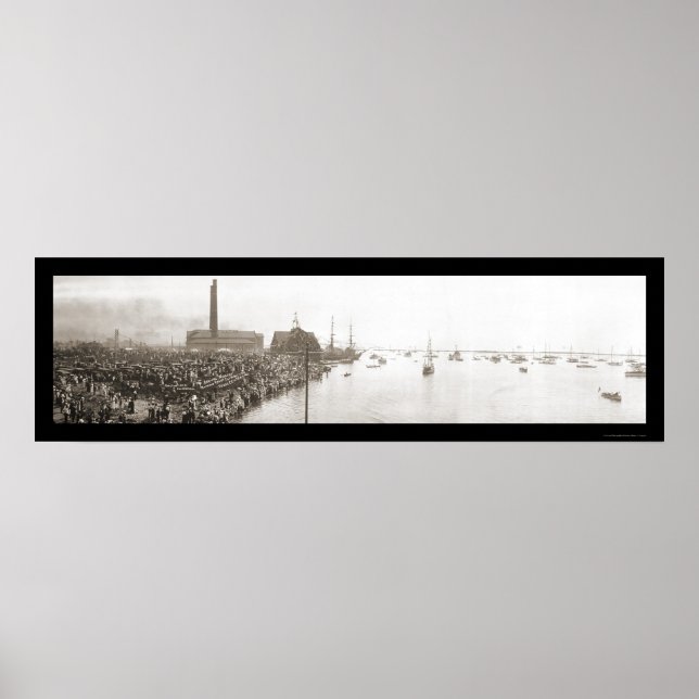 Poster Buffalo NY Yacht Club Photo 1913 (Devant)