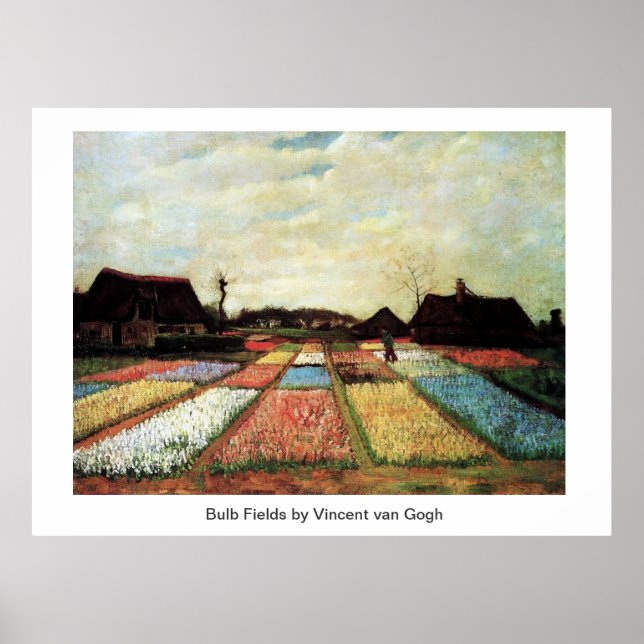 Poster Bulb Fields par Vincent van Gogh. (Devant)