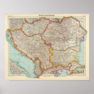 Poster Bulgarie et Serbie