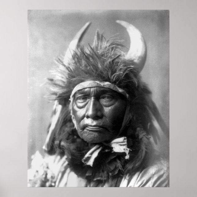 Poster Bull Chief — Apsaroke : 1908 (Devant)