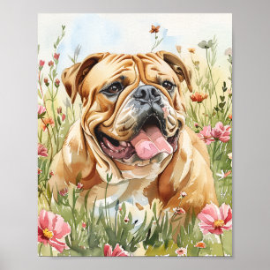 Poster Bulldog Décor Art Décor Imprimable
