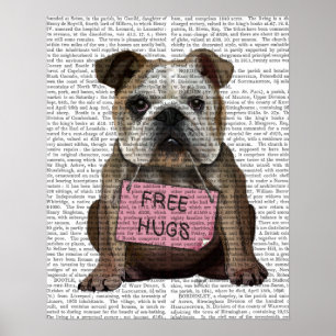 Poster Bulldog Free Hugs