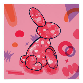 Poster Bunny Balloon