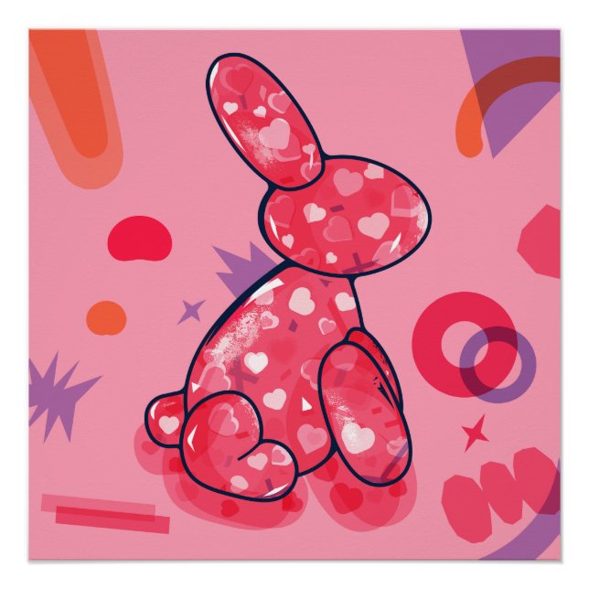 Poster Bunny Balloon (Devant)