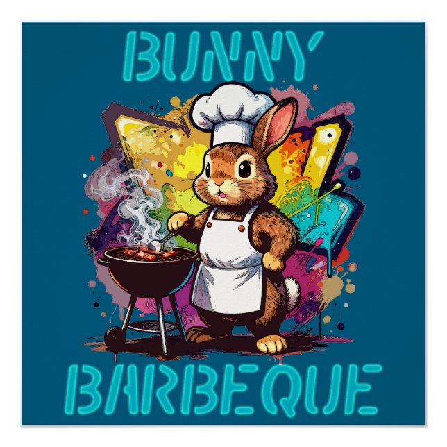 Poster Bunny Barbeque (Devant)
