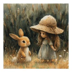 Poster Bunny Joy : Un Peu de Fantaisie Lapin