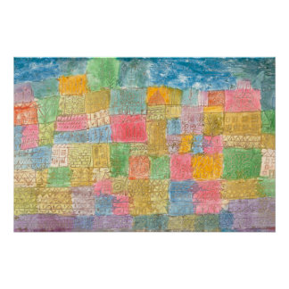 Poster Bunte Landschaft - Paul Klee