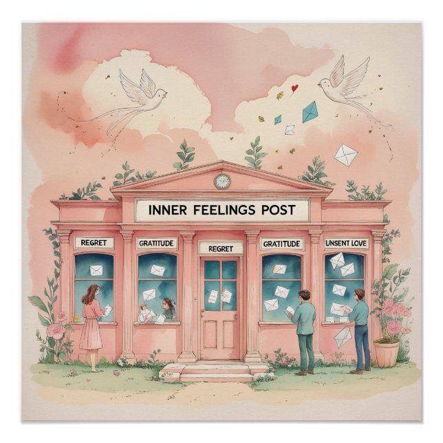 Poster Bureau de poste des sentiments intérieurs — Lettre (Devant)
