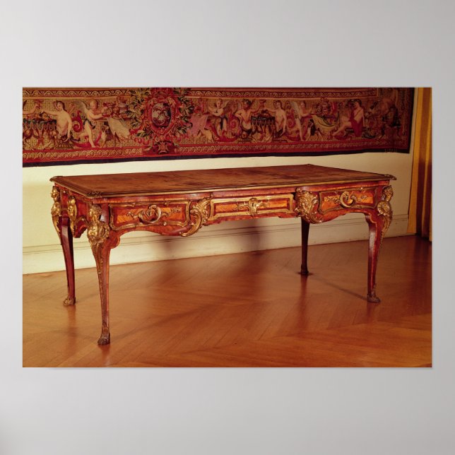 Poster Bureau plat, Français, Cressent, 1730 (Devant)