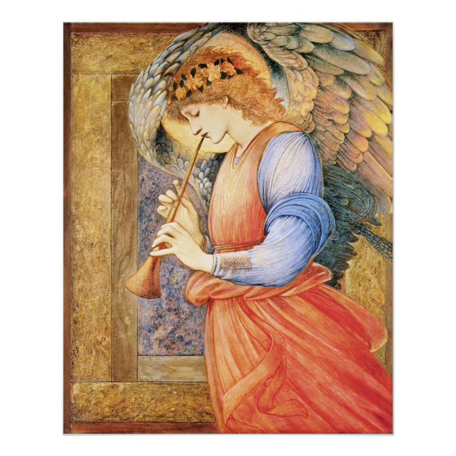 Poster Burne-Jones Angel jouant flageolet CC1152 Plus gra (Devant)
