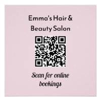 Business QR Code Promo Custom Beauty Salon