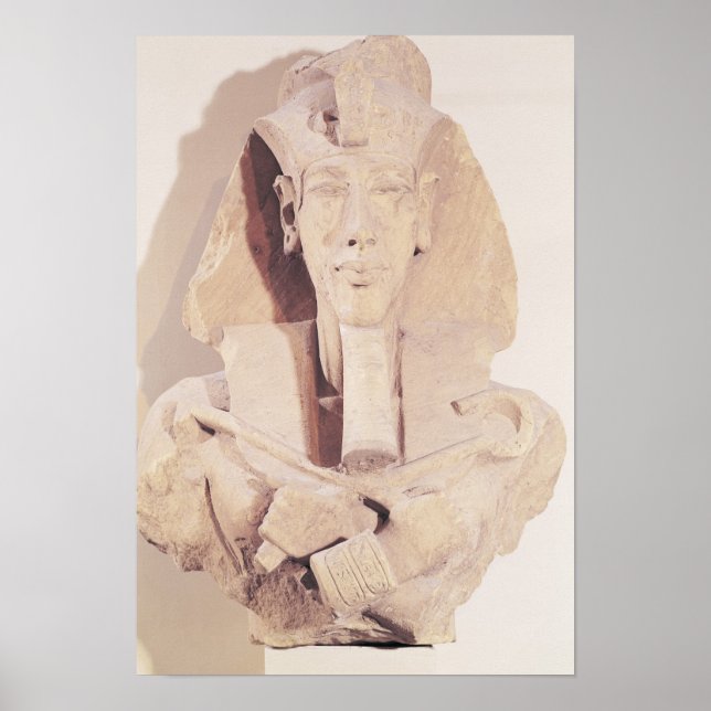 Poster Buste d'Amenophis IV du Temple d'Amun (Devant)