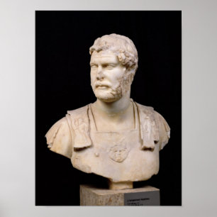 Poster Buste d'empereur Hadrian trouvé en Crète