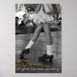 Poster BW Danse Comme Si Personne Ne Regardait Imprimer