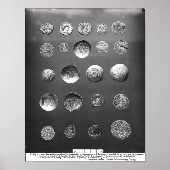 Poster Byzantine, Roman and Sassanian coins (Devant)