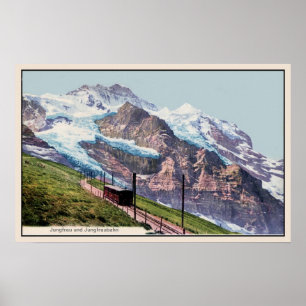 Poster ca 1900 Jungfrau Mountain Railroad