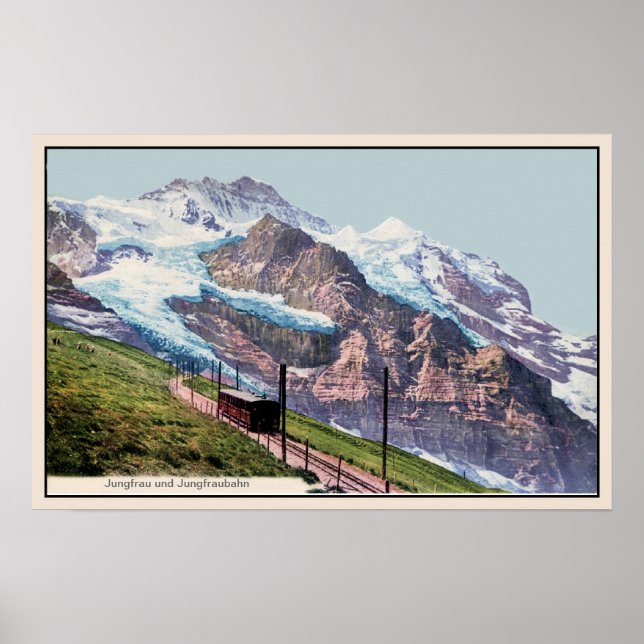 Poster ca 1900 Jungfrau Mountain Railroad (Devant)