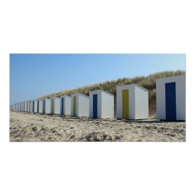 Poster Cabanes de plage, Cadzand-Bad, Pays-Bas (Devant)